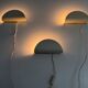 Set of three cream metal wall lights by Nordlux, 1980s, Sweden.