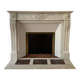 Antique marble fireplace with overmantel and mirror - Haussmannian apartment