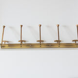 Coat rack metal golden 5 hooks
