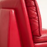 Vintage leather armchair "Ambassador", Nicoletti Salotti, Italy, 1980