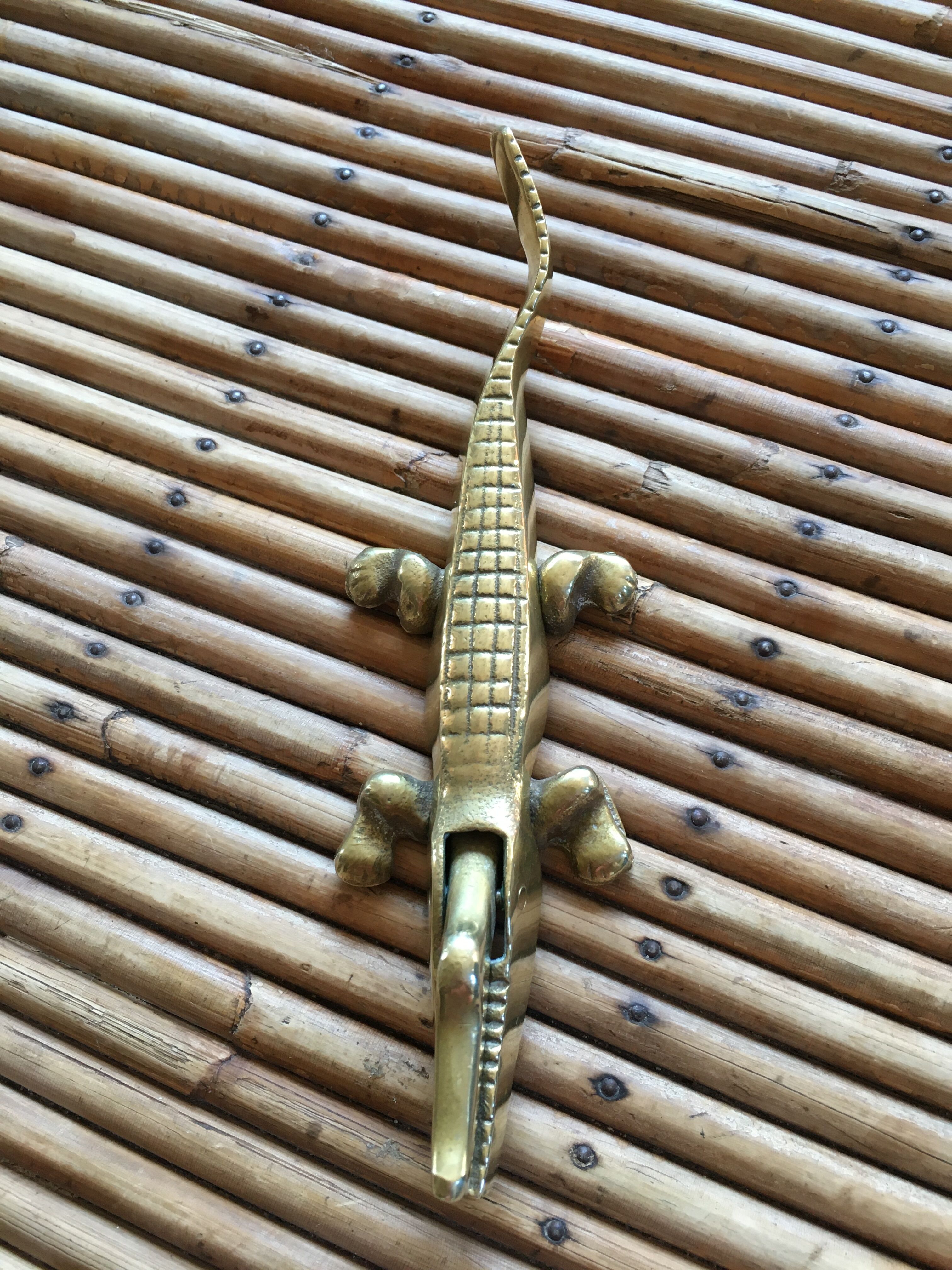 Brass crocodile