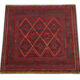 Handmade Vintage Rug Red Afghan Area Rug- 110x115cm