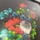 Large Vintage USSR Tray - Painted Flowers