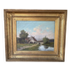 Oil on canvas, old, signed Th. Linsyer (19th-20th century) – gilded frame