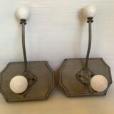 Pair of double porcelain hooks