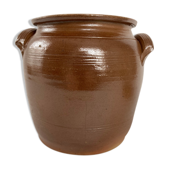 Glazed stoneware pot