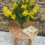 60s rattan bedside table