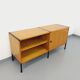 Vintage ARP Minvielle sideboard by Guariche Mortier Motte in light wood and black metal