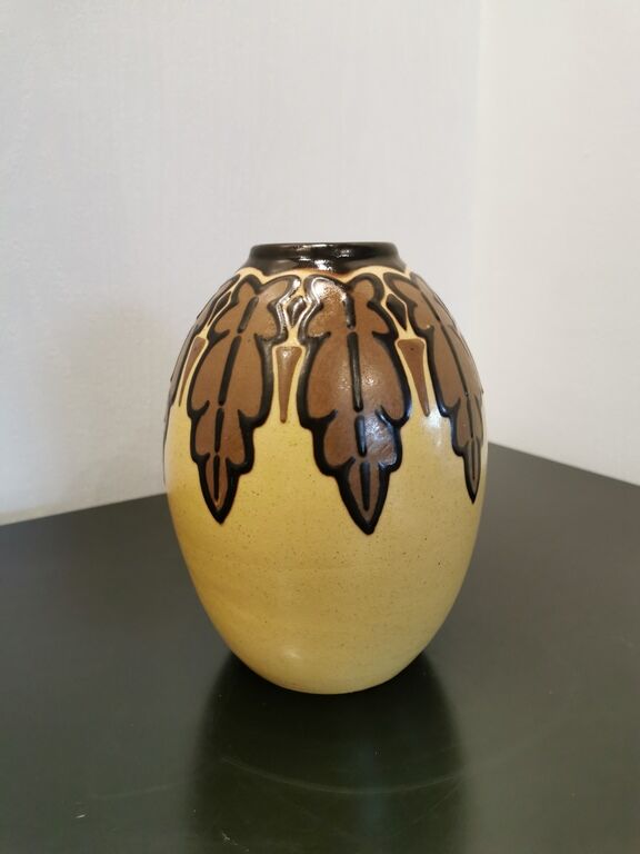 Vase vintage forme d'œuf style Art Déco