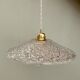 Vintage aabt-jour pendant lamp in molded glass
