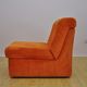 Mid-century orange corduroy modular sofa, 1970s