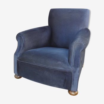 Club art deco blue armchair