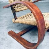 Rope Lounge Chair by Adrien Audoux & Frida Minet for Vibo Vesoul, France, 1940s