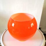 Globe en opaline orange design années 70