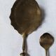 Dessert service spoons in 800 silver and vermeil