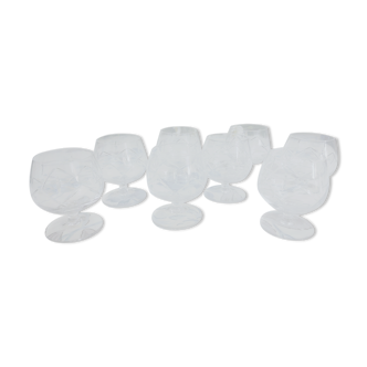 Set de 8 verre vintage a cognac