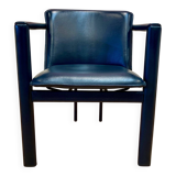 "Leolux" designer leather and metal armchair.