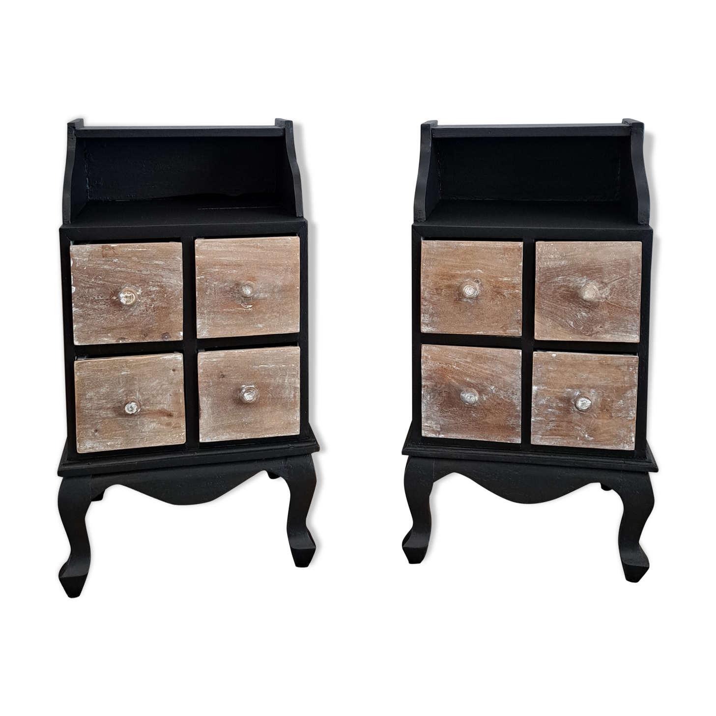 Pair of stylish bedside tables