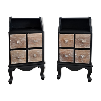 Pair of stylish bedside tables