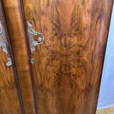 Armoire pour homme Art déco en ronce de noyer (1930-1940)