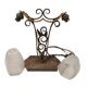 art deco table lamp marble base wrought iron frame hexagonal tulip imp belgium