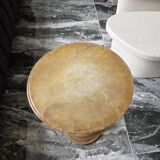 Table d'appoint en pierre naturelle en marbre albatre - élégante et un