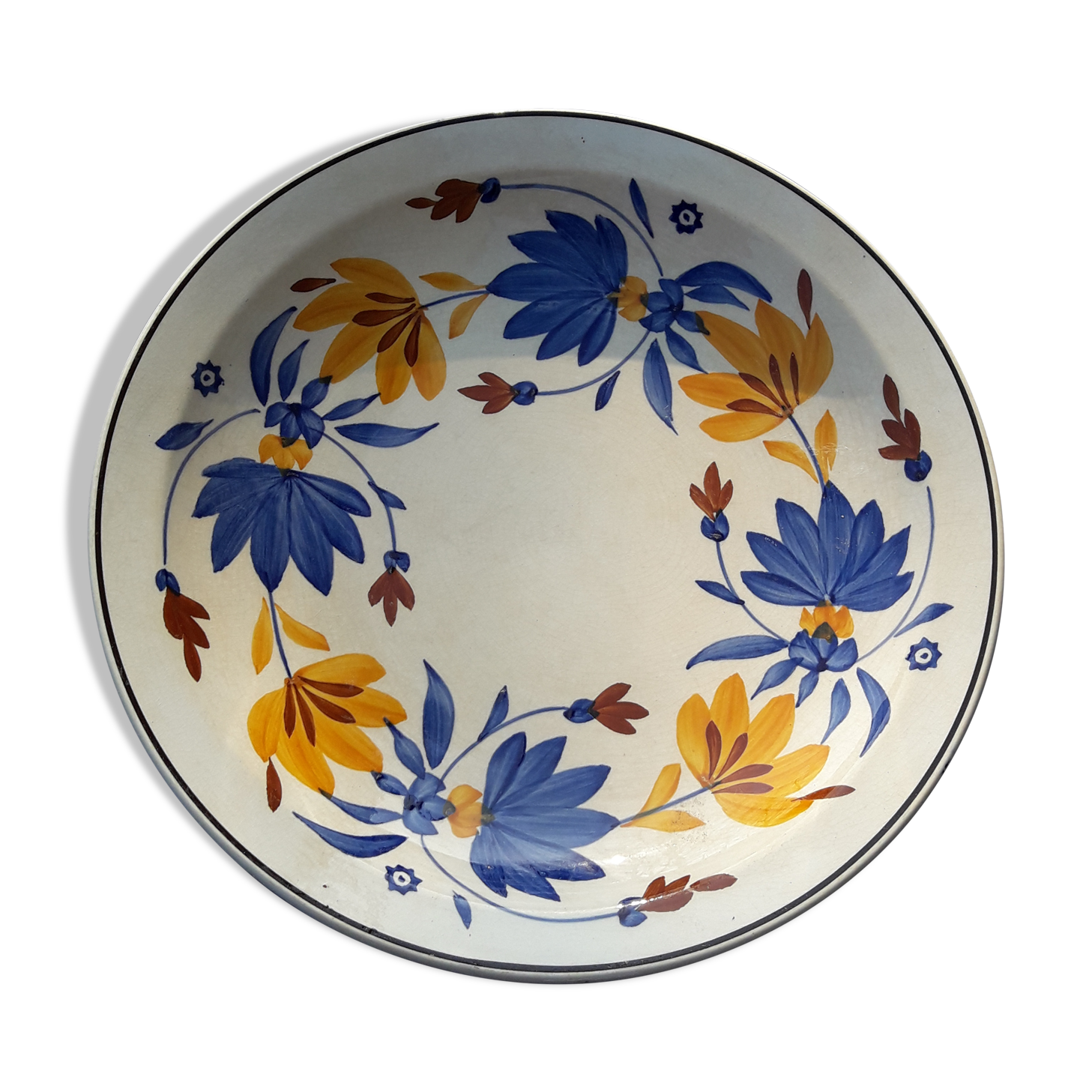 Sarreguemines model lay plate in hollow sarreguemines model Saverne diam 24 cm