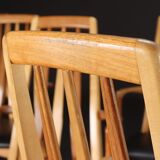 Series of 8 Scandinavian design armchairs 1960s