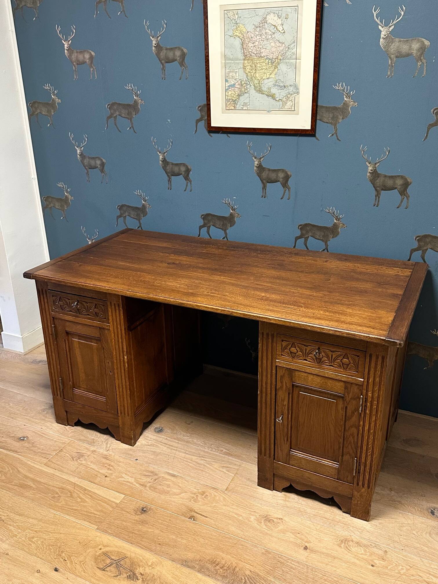 Antique oak desk