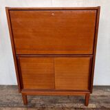 Scandinavian teak secretary cabinet