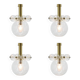 Set of four Midcentury Chandeliers Kamenicky Senov, 1970s