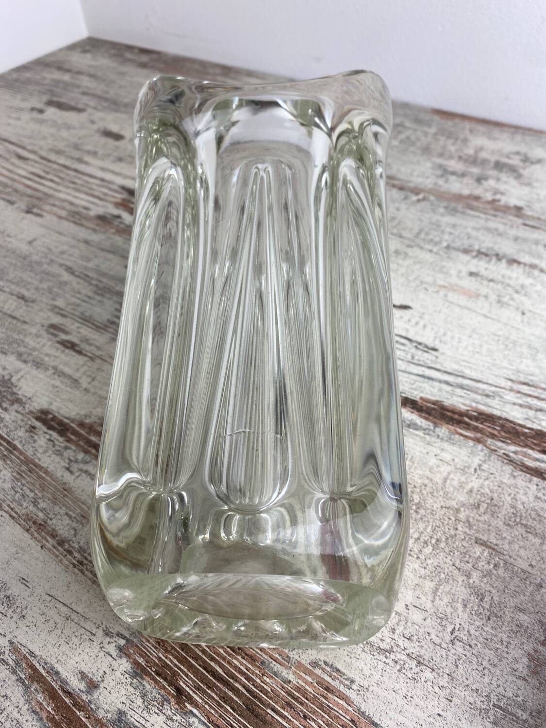 Molded glass vase