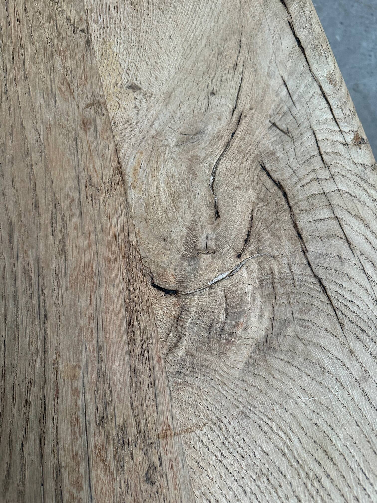 Pair of solid oak farm benches