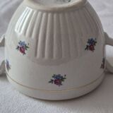 Covered sugar bowl half-porcelain Lunéville Keller and Guerin A587