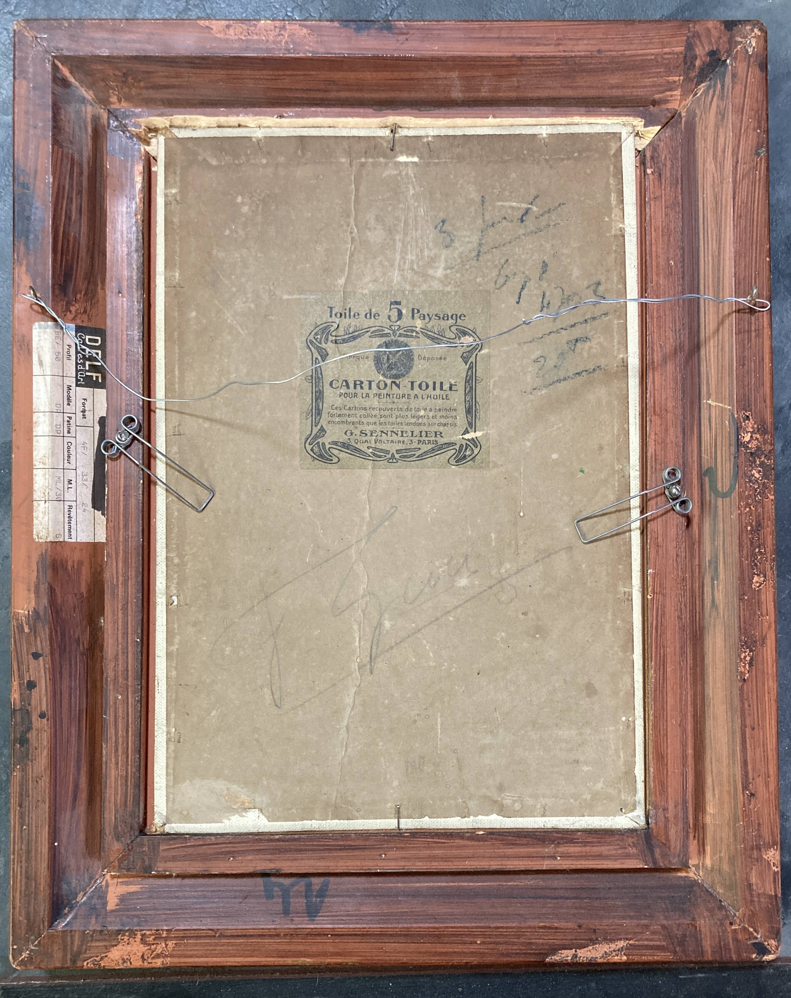 Old painting - Arles - Saint Trophime Cathedral - facade of the thermal baths