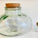 Bonbonnes vintage en verre soufflé et liège