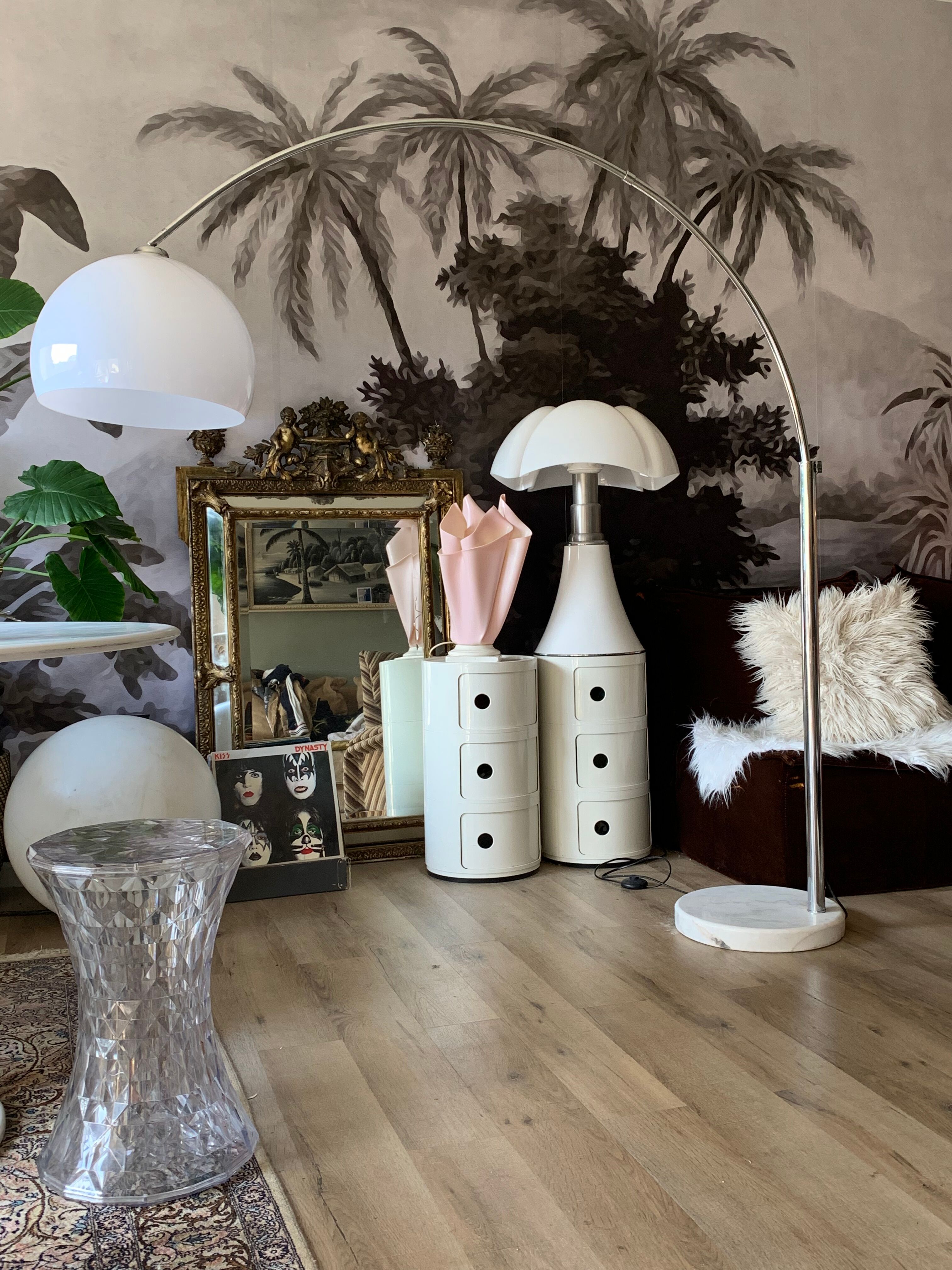 Floor lamp arch foot marble