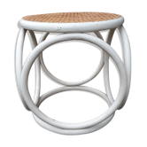Stool in wood and caning