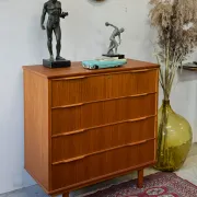 Commode en teck, Danemark, années 1960/70, vintage, mid-century modern
