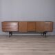 LARGE VINTAGE SIDEBOARD FROM THE 1960S IN TEAK AND BRASS, ITALIAN DESIGN