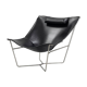 Black leather chair Semana, design by David Weeks for Habitat.