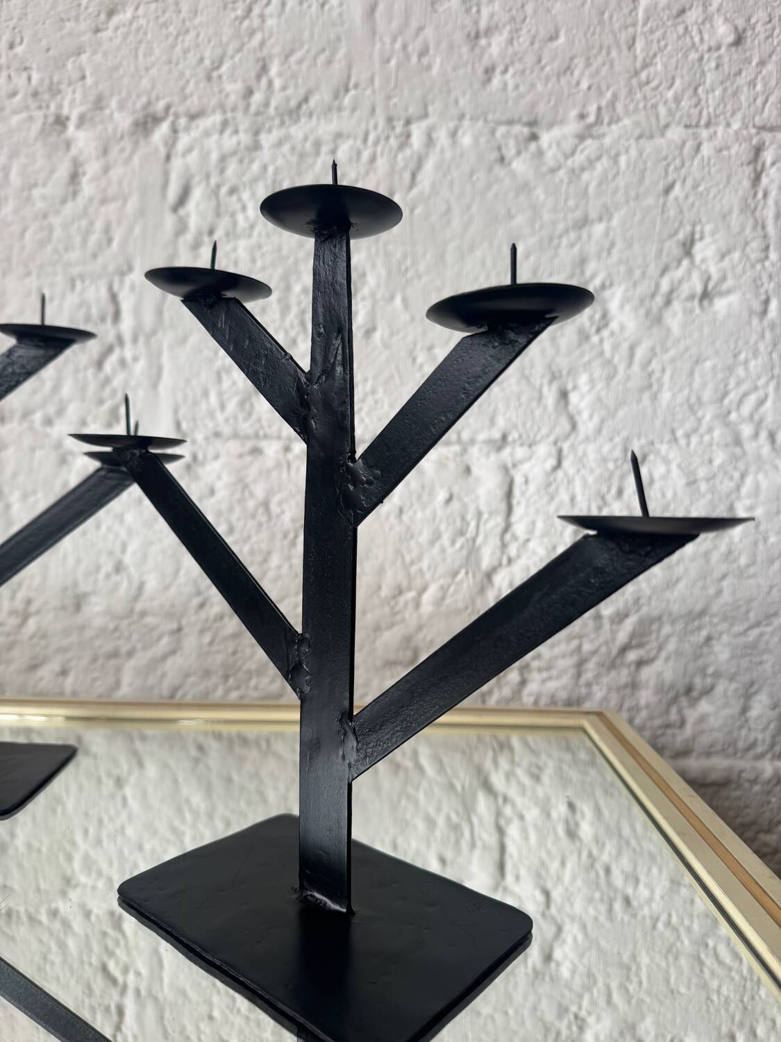 Wrought iron chandeliers, 1980s Habitat style