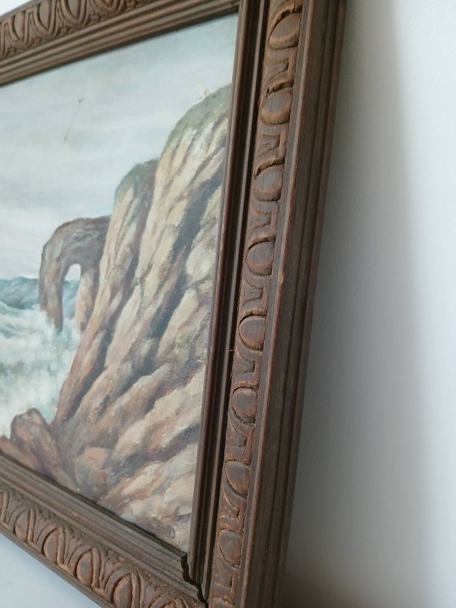 Painting on wood "seaside"