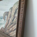 Painting on wood "seaside"