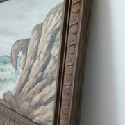 Painting on wood "seaside"