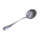 Service spoon cut out of silver metal