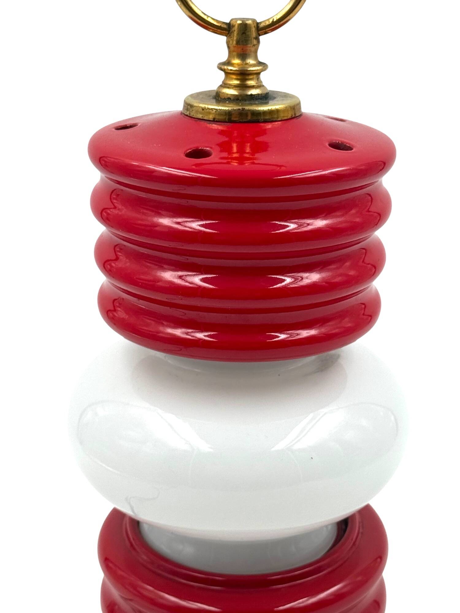 Space age lantern-shaped table lamp, Ceramiche Fiorentine Italy, 1970s