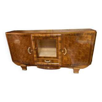 Art Deco sideboard buffet, walnut veneer, 30/40 mm thick