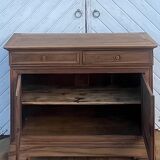 Renovated antique sideboard in raw solid walnut.