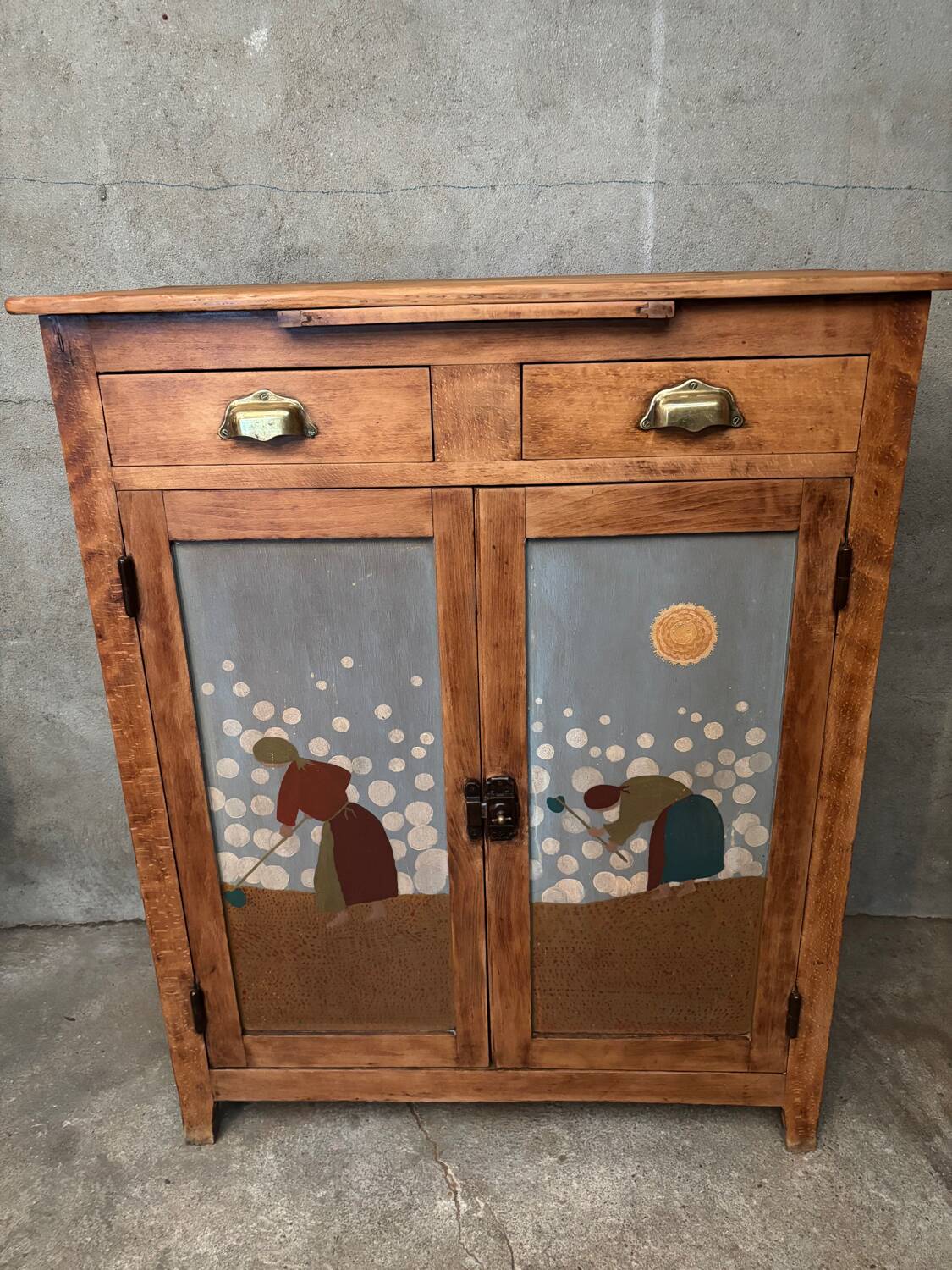 Parisian buffet naive painting